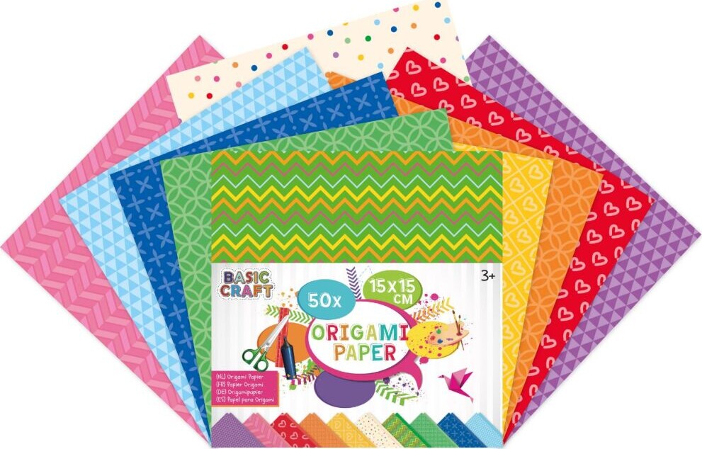 Creative Craft Group Origami papir 15x15cm, 75 gsm, 50 ark