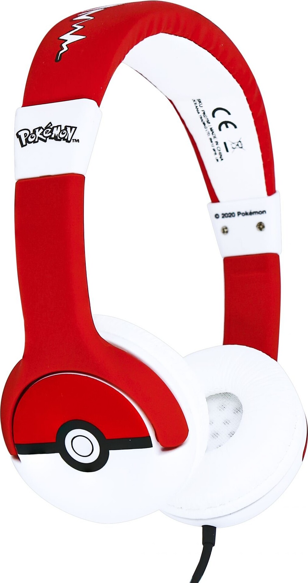 Billede af Pokémon - Hovedtelefoner Til Børn - Pokéball - Rød Hvid