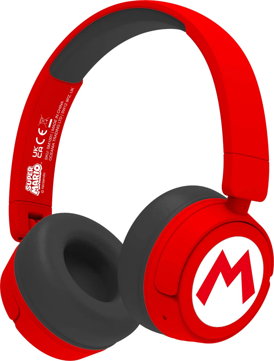 Super Mario - Trådløse Høretelefoner Til Børn - Rød
