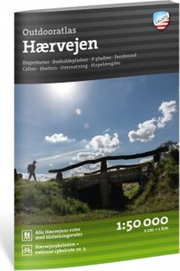 Billede af Outdooratlas Hærvejen 1:50 000 - Calazo - Bog