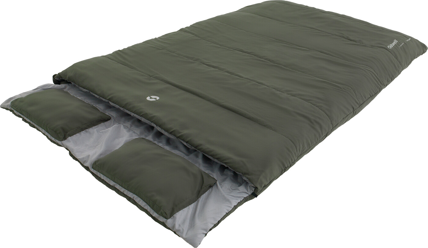 Outwell - Dobbelt Sovepose Med Puder - Companion Lux Double - Grøn