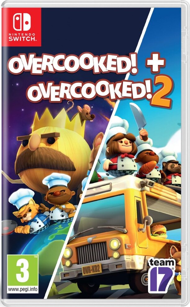 Overcooked + Overcooked 2 Double nintendo switch Køb her Gucca.dk