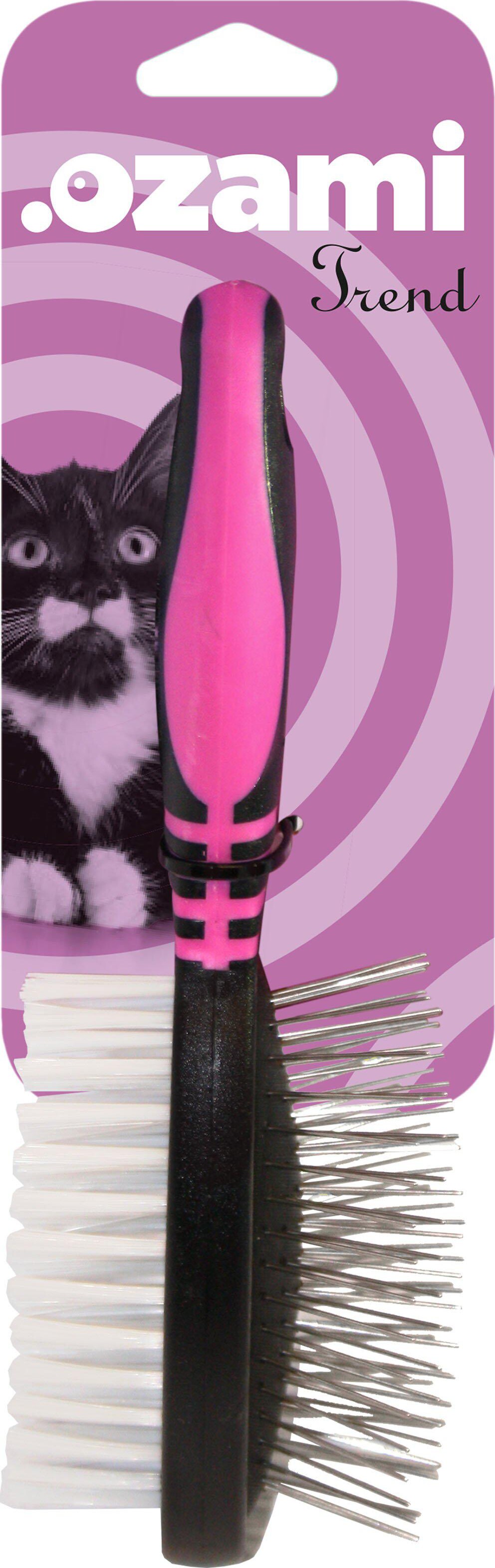 Ozami - Dobbeltsidet Børste 20,5cm Til Langhåret Hunde Og Katte