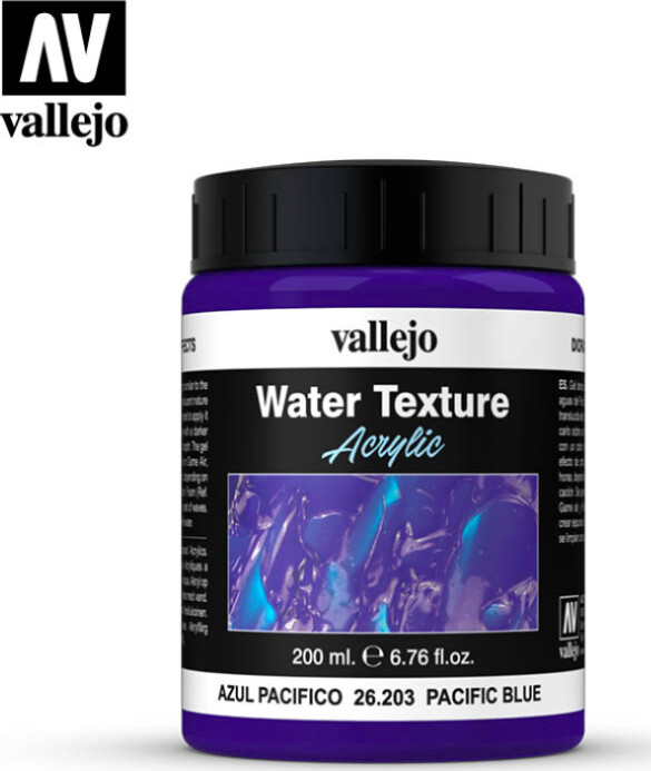 Billede af Vallejo - Water Texture Akryl Medium - Pacific Blue 200 Ml hos Gucca.dk