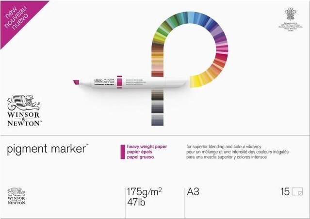 Tegneblok - Pigment Marker Heavy Weight - A3 - 15 Ark - Winsor & Newton