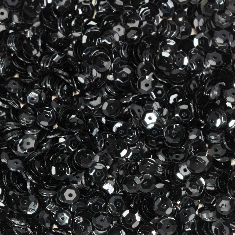 Pailletter - Sort - 8 Mm - 500 G