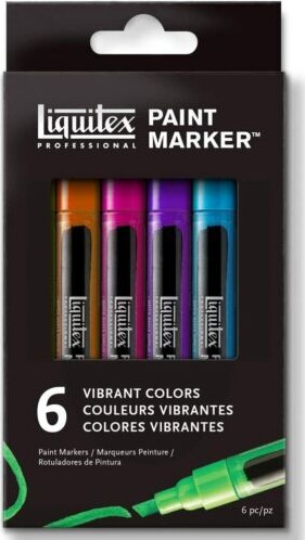 Se Liquitex - Paint Marker Tusser - 6 Farver - 2 Mm hos Gucca.dk