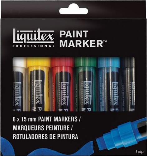 Billede af Liquitex - Paint Marker Wide Tusser - 6 Farver