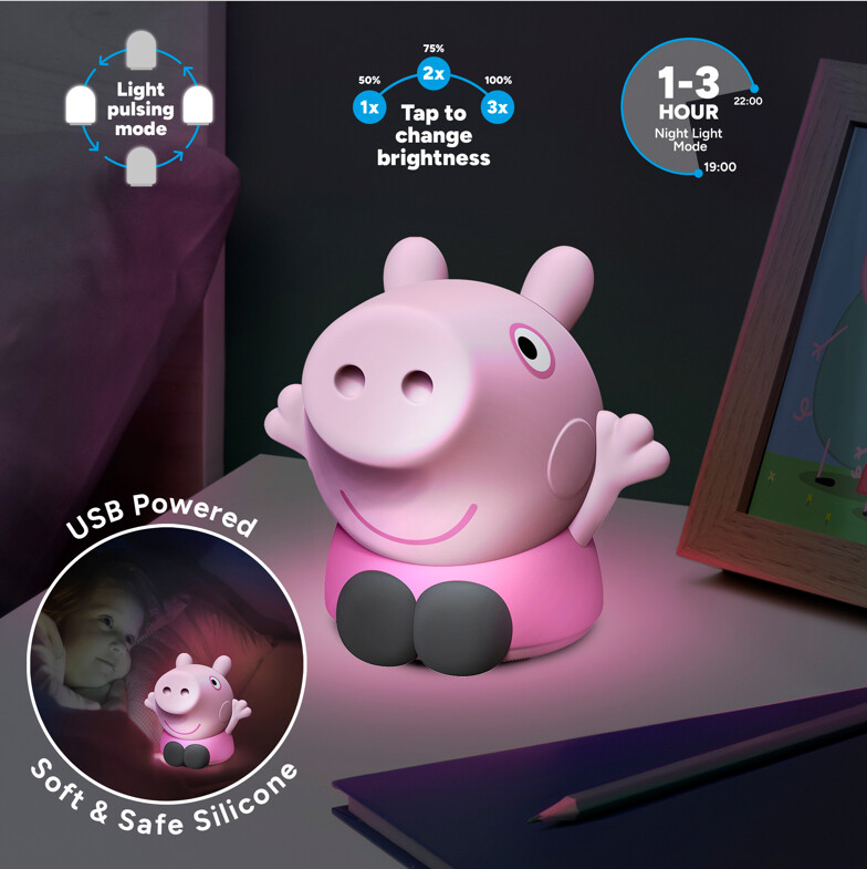 Paladone - Peppa Pig Silicone Light Rechargeable