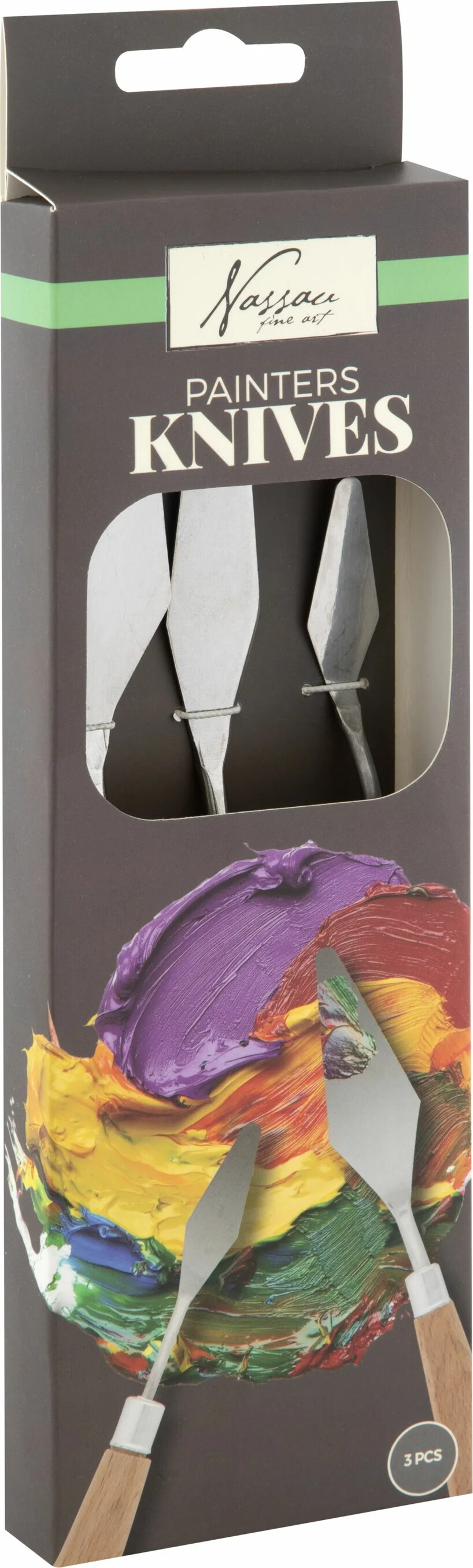 Paletknive Til Maling - Træskaft - 3 Stk - Nassau Fine Art
