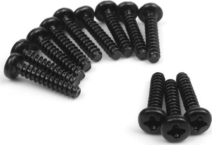 Se Pan Head Self Tapping Screws 3x15mm (12pcs) - 540156 - Blackzon hos Gucca.dk