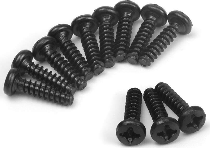 Pan Head Tapping Screws Pbho3×12mm (12pcs) - 540458 - Blackzon