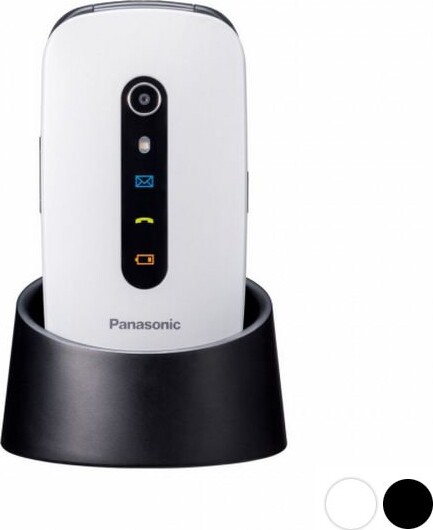 Panasonic - Foldbar Mobiltelefon Til ældre Med Nødknap - Kx-tu466ex - Hvid