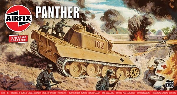 Airfix - Panther Tank Byggesæt - Vintage Classics - 1:76 - A01302v