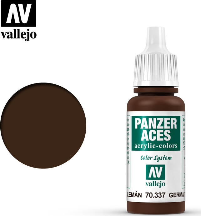 Vallejo - Panzer Aces - German Tanker Highlights Black Brown Mat - 17 Ml - 70337