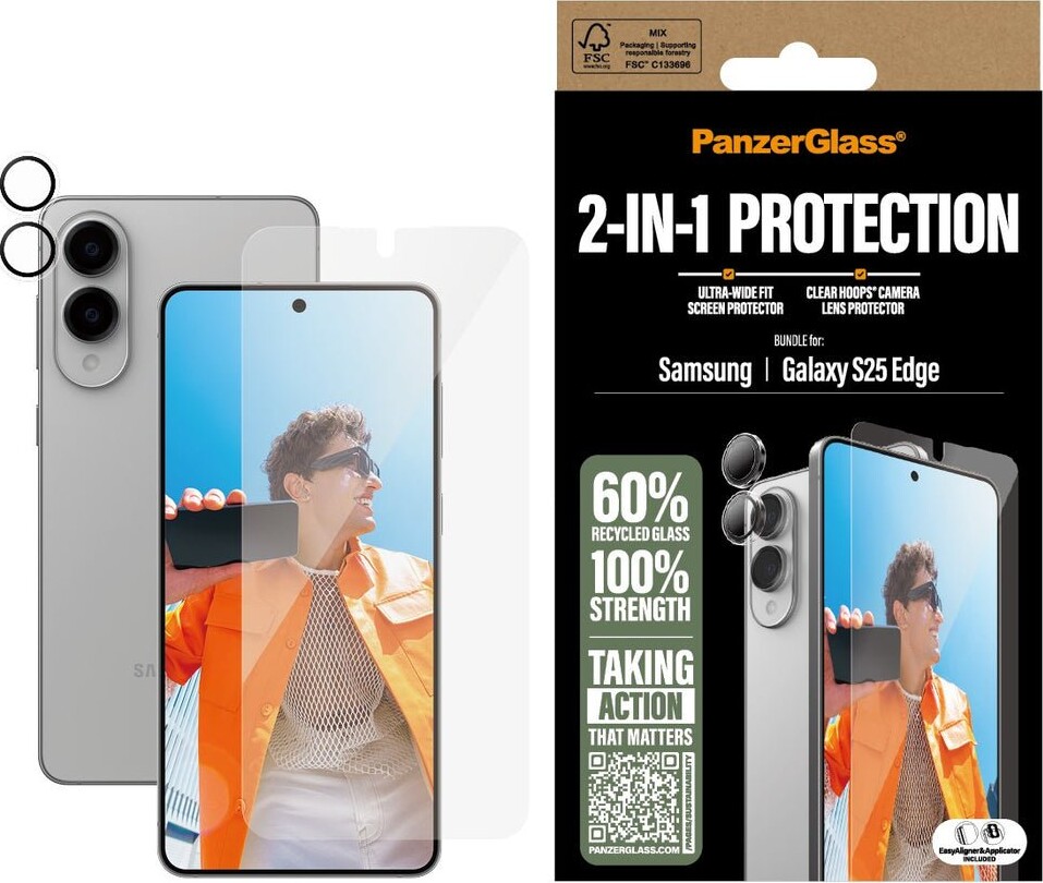 Panzerglass - 2-in-1 - Beskyttelse Til Samsung Galaxy S25 Edge