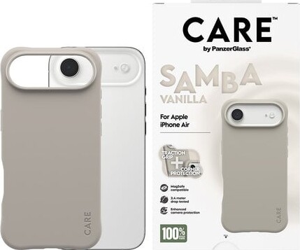 PanzerGlass CARE by Fashionable Case Samba Vanilla w. MagSafe iPhone 17 Air Beskyttelsescover Beige