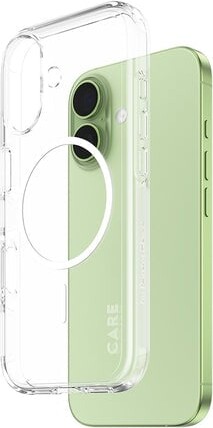 PanzerGlass CARE by Flagship Case Transparent Urban Explorer w. White MagSafe iPhone 17 Beskyttelsescover Transparent