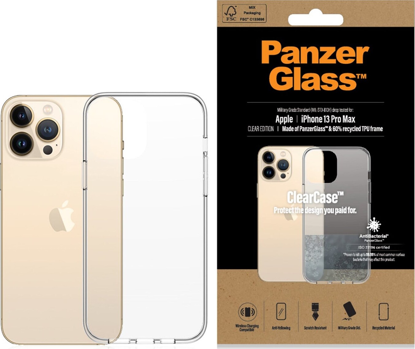 Panzerglass - Iphone 13 Pro Max - Clearcase Cover - Gennemsigtig