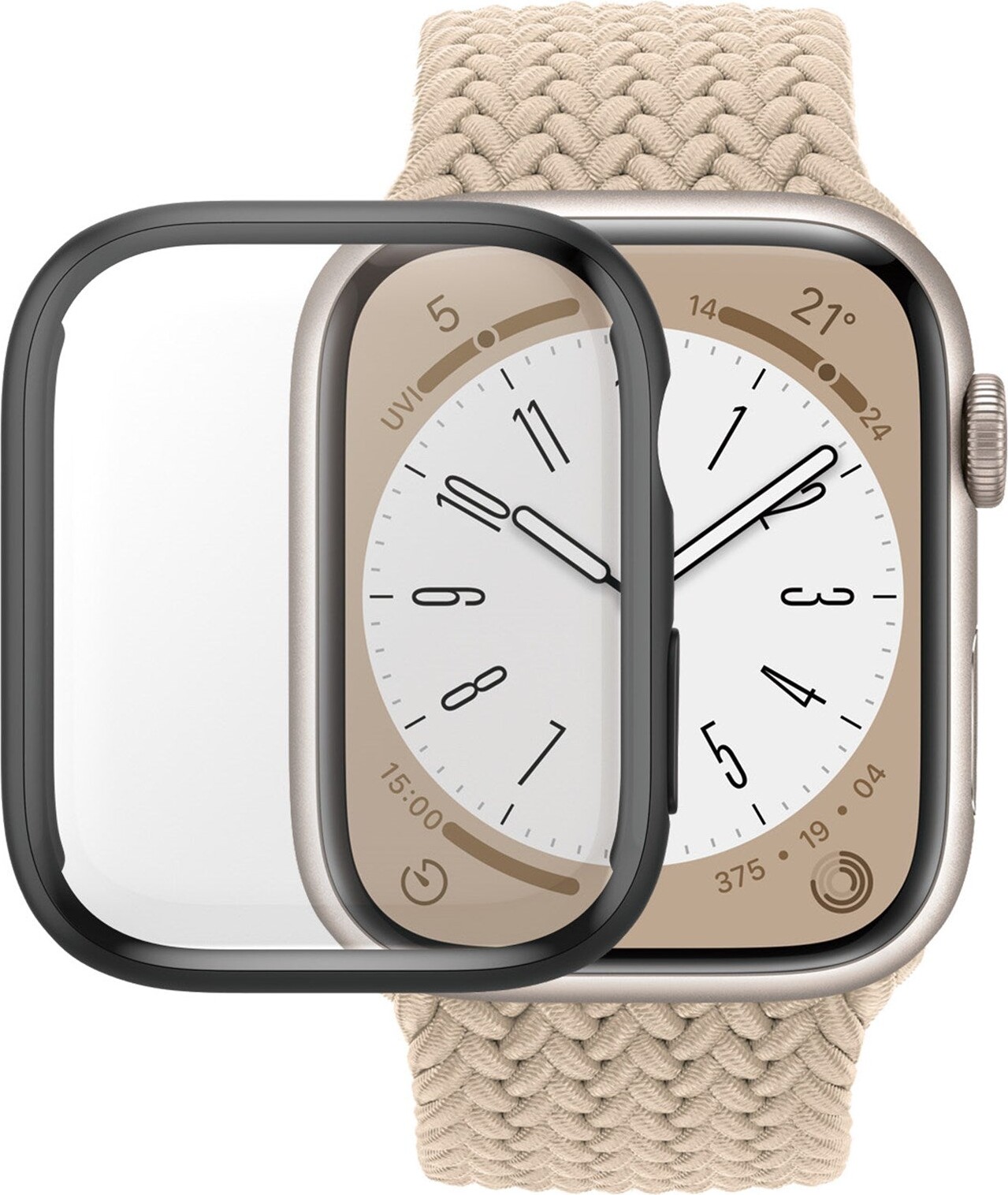 Se Panzerglass - Apple Watch 9 Big - Fullbody Skærmbeskyttelse - Klar hos Gucca.dk