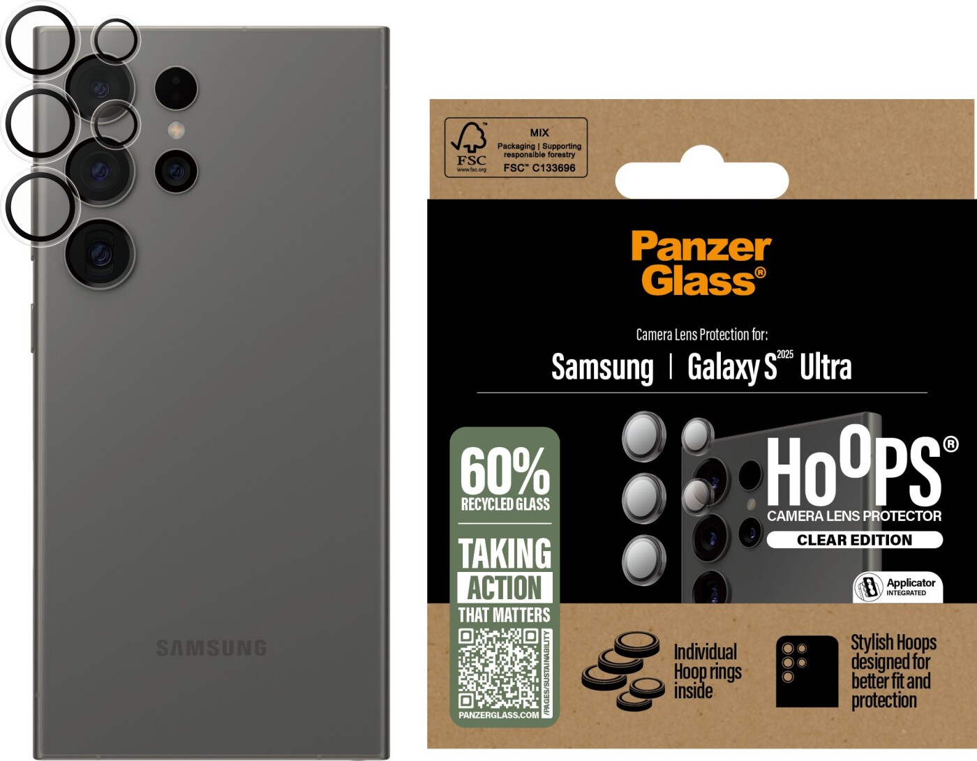 Panzerglass - Hoops Lens P Galaxy S 2025 Ultra, Transparent