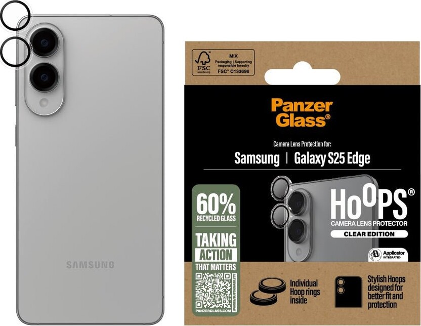 Panzerglass - Linsebeskyttelse - Clear - Samsung Galaxy S25 Edge