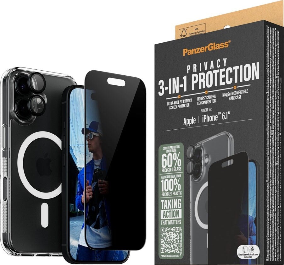 Panzerglass - Iphone 16 6.1'' 3-in-1 Privacy Protect Bundle