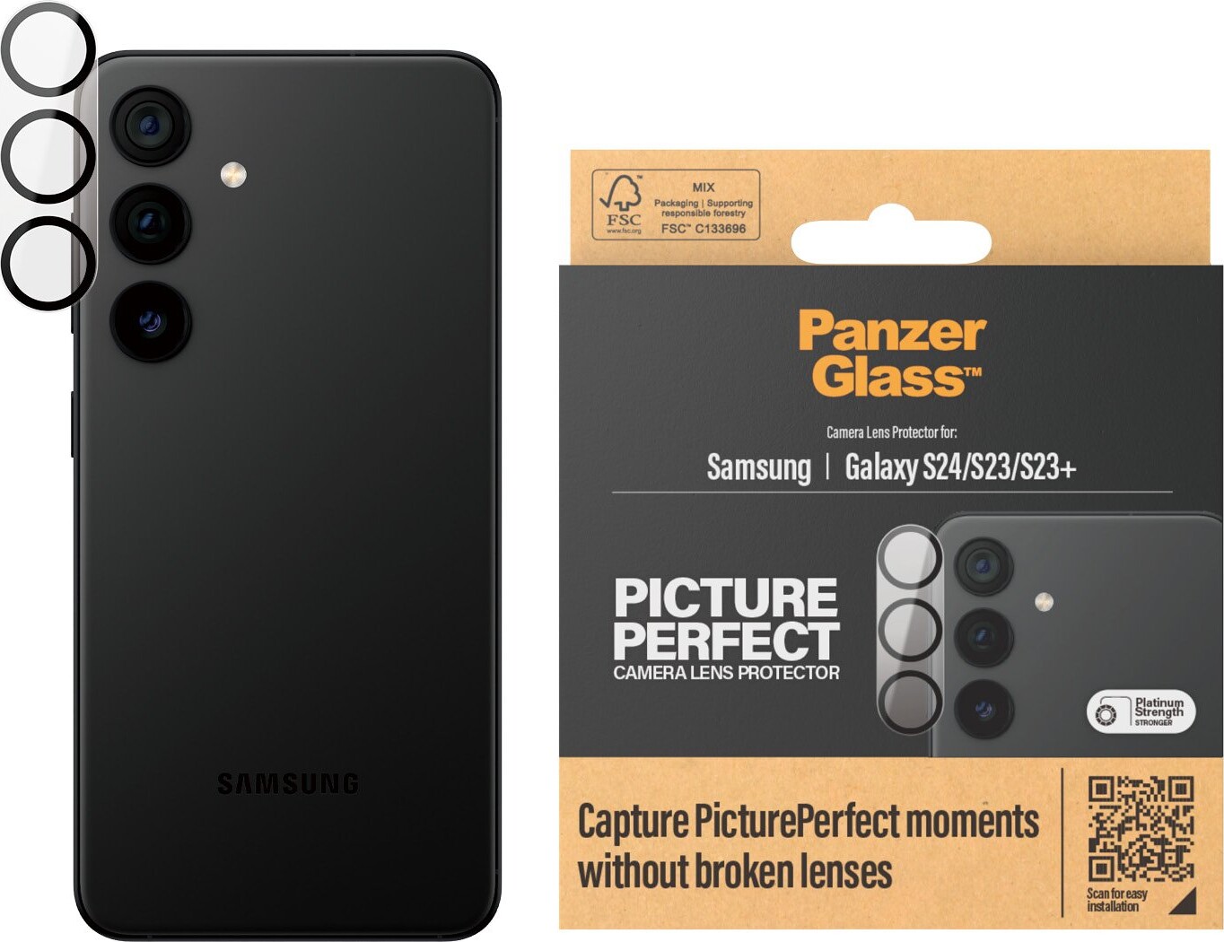 Panzerglass - Galaxy S24 - Pictureperfect Linsebeskytter - Sort