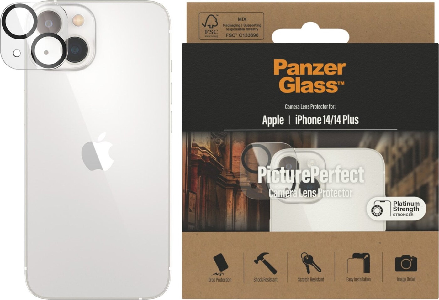 Panzerglass PicturePerfect Linsebeskyttelse iPhone 14/14 Plus PNZ65781 Modsvarer: N/A