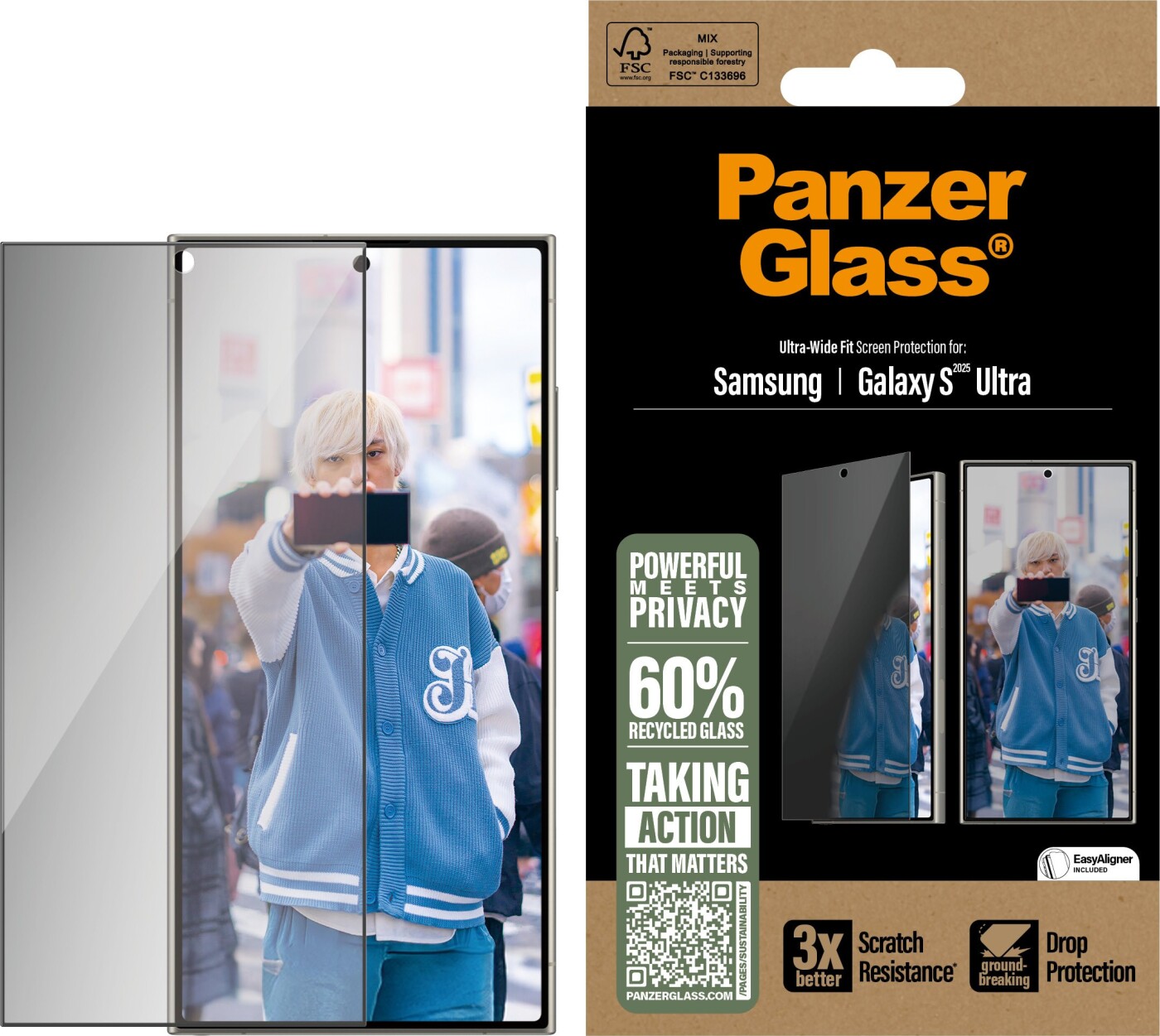 Panzerglass - Privacy Screen Protector Galaxy S2025 Ultra, Uwf