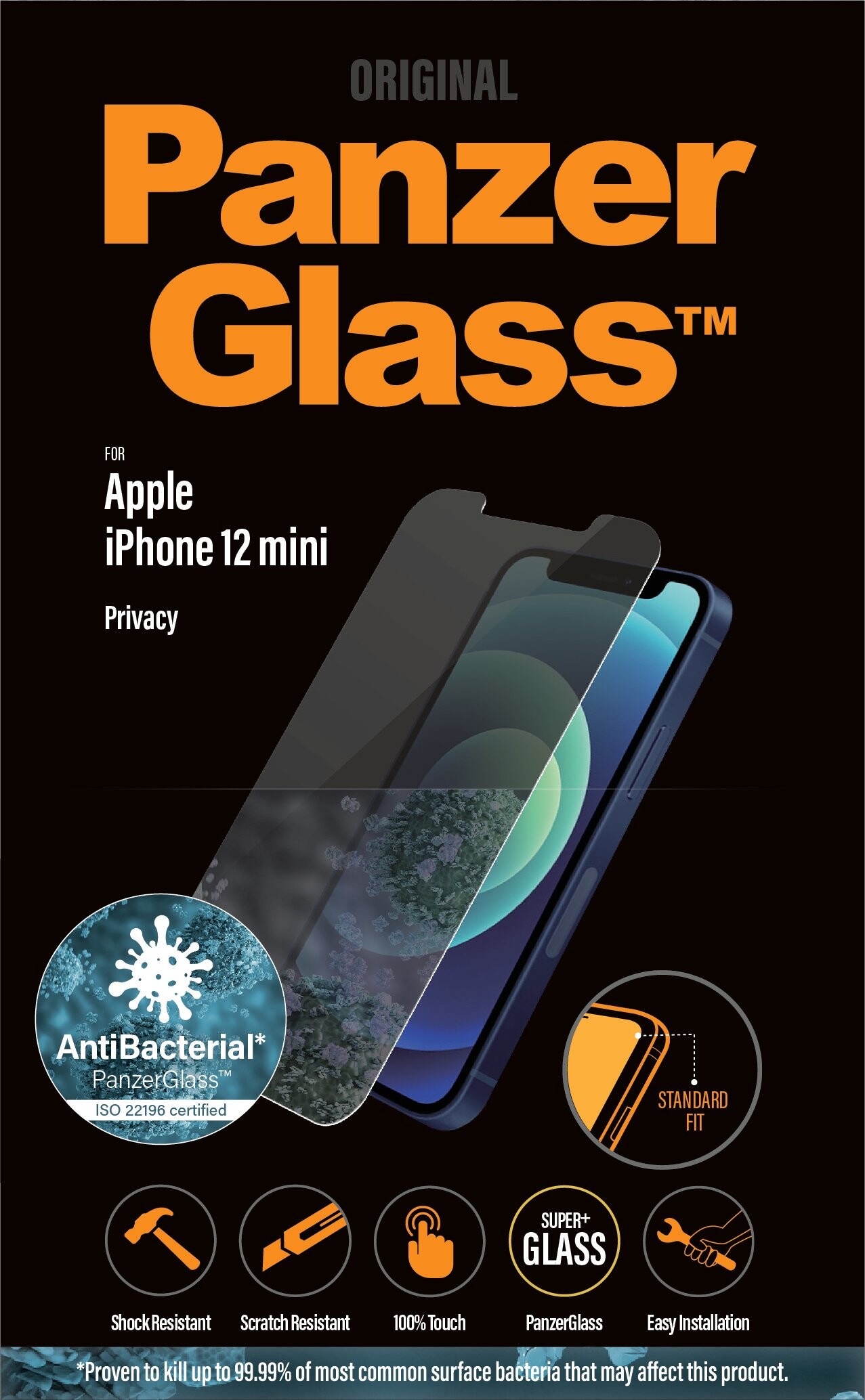 Panzerglass - Iphone 12 Mini - Privacy Skærmbeskyttelse - Standard