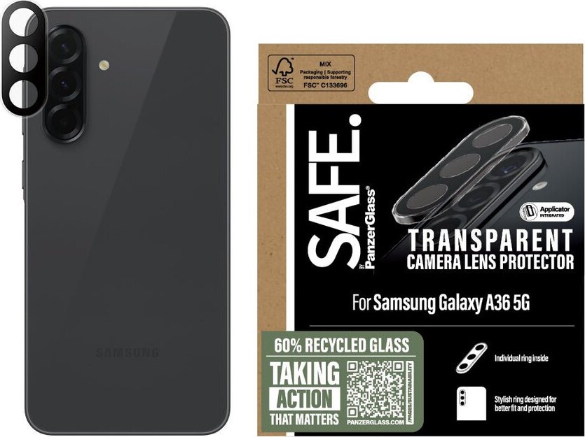 SAFE. by PanzerGlass - Objektiv beskyttelse for mobiltelefon - gennemsigtig - for Samsung Galaxy A36