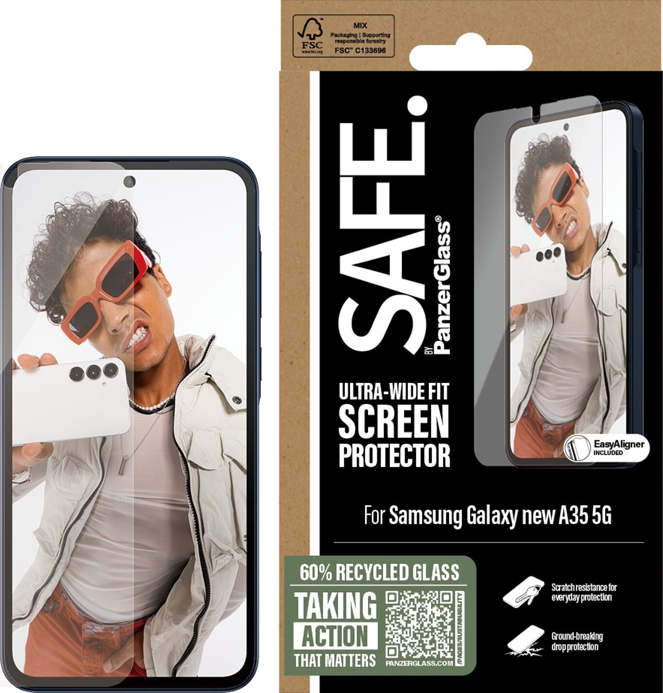 Panzerglass - Safe - Galaxy New A35 5g - Skærmbeskyttelse