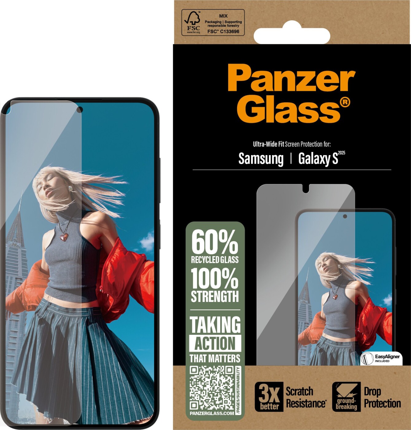 Panzerglass - Screen Protector Galaxy S 2025, Uwf