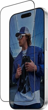 PanzerGlass Screen Protector w. Black Frame iPhone 17 | iPhone 16 Pro | Ultra-Wide Fit w. FASTFIT IN-A-BOX