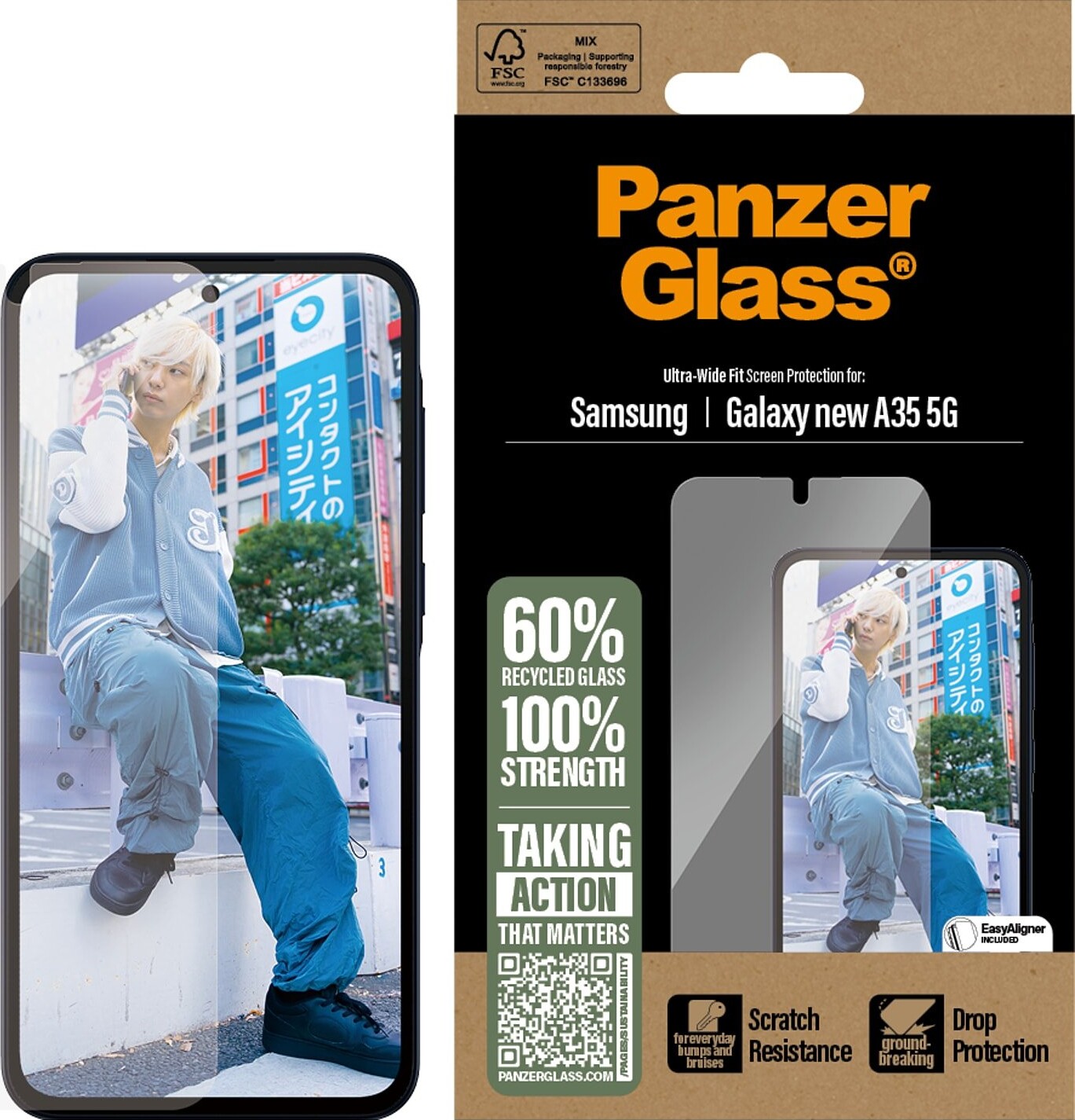 PanzerGlass Screen Protector Samsung Galaxy A36 5G | Ultra-Wide Fit
