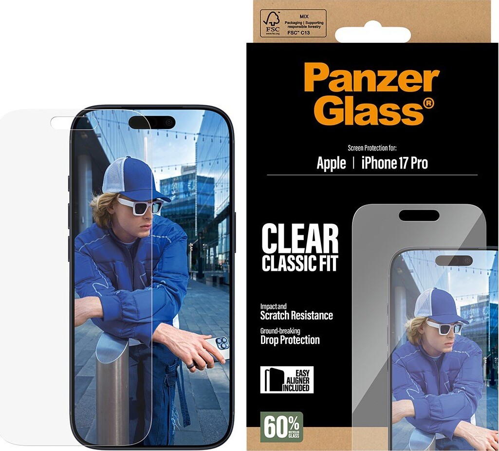PanzerGlass Screen Protector iPhone 17 Pro | Classic Fit w. EasyAligner