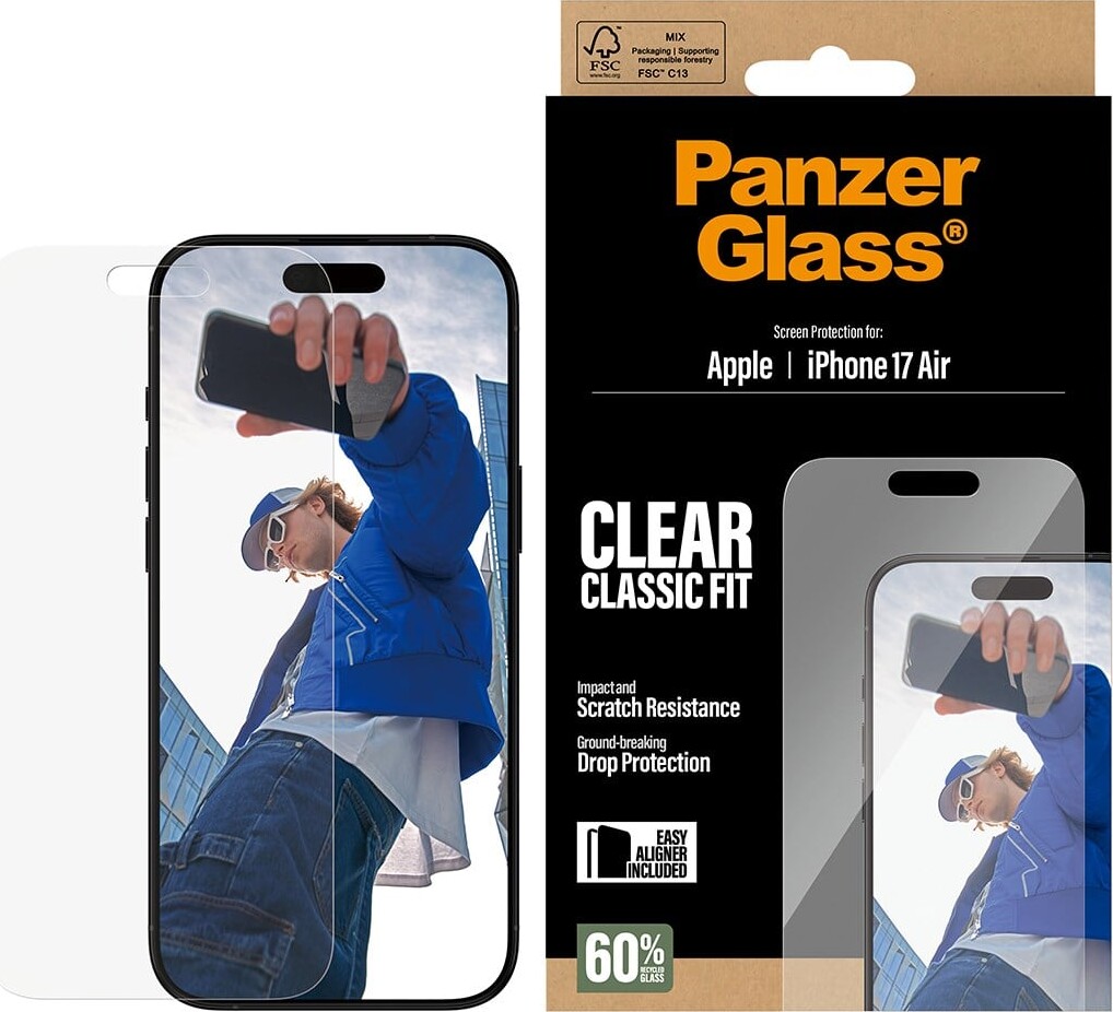 PanzerGlass Screen Protector iPhone Air | Classic Fit w. EasyAligner
