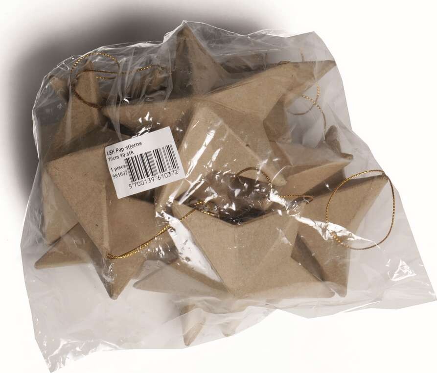 Pap Stjerne 10cm 10 Stk