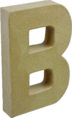 Bogstav Til Pynt - Pap - B - Stort Bogstav - 20x11,5 Cm billede