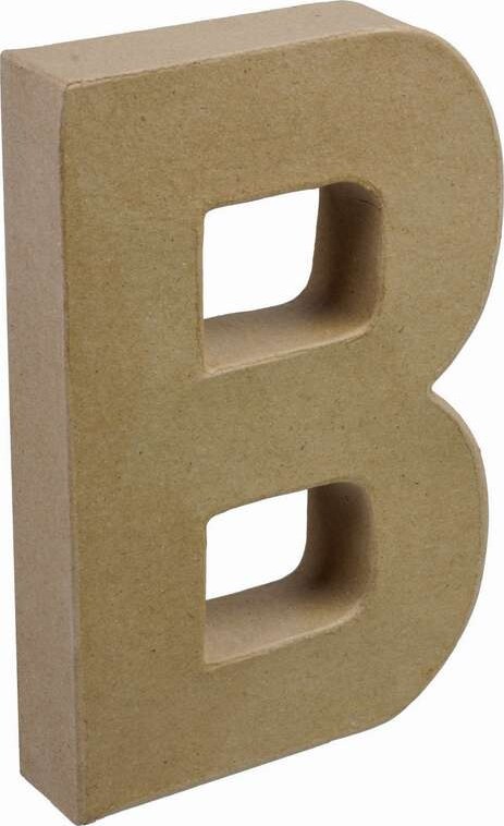 Bogstav Til Pynt - Pap - B - Stort Bogstav - 20x11,5 Cm billede