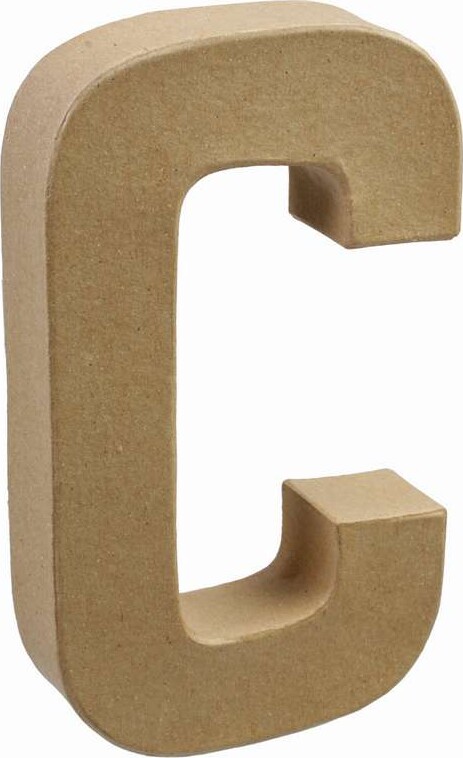 Bogstav Til Pynt - Pap - C - Stort Bogstav - 20x11,5 Cm billede