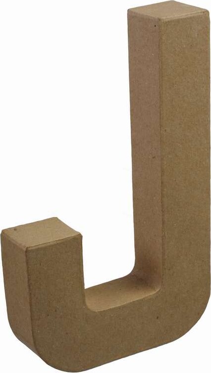 Bogstav Til Pynt - Pap - J - Stort Bogstav - 20x11,5 Cm billede