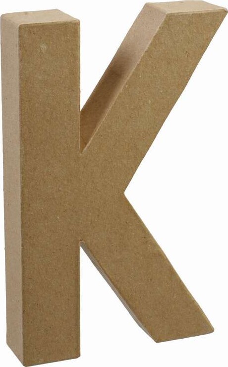 Bogstav Til Pynt - Pap - K - Stort Bogstav - 20x11,5 Cm billede
