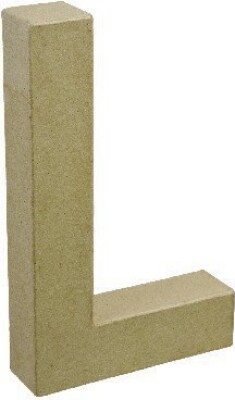 Bogstav Til Pynt - Pap - L - Stort Bogstav - 20x11,5 Cm billede