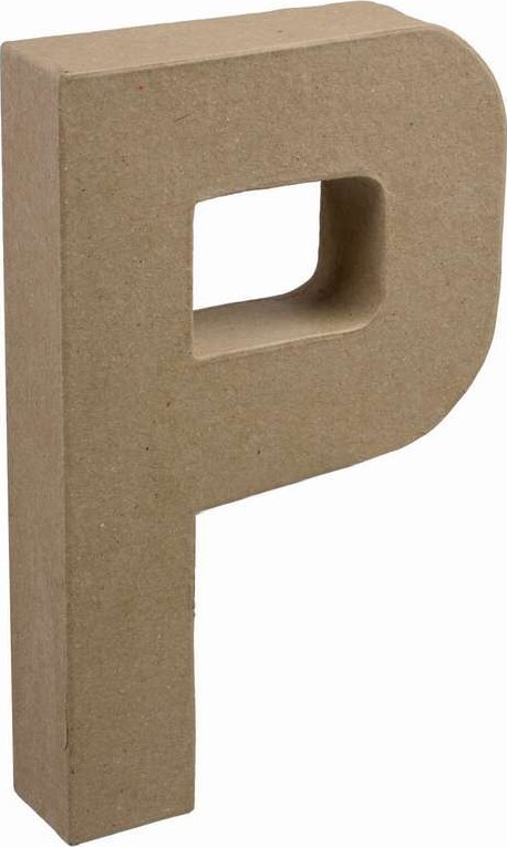 Bogstav Til Pynt - Pap - P - Stort Bogstav - 20x11,5 Cm billede