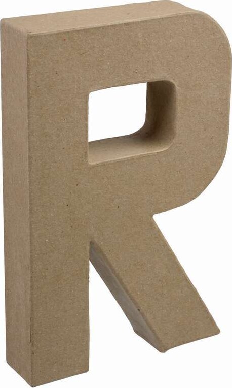 Bogstav Til Pynt - Pap - R - Stort Bogstav - 20x11,5 Cm billede