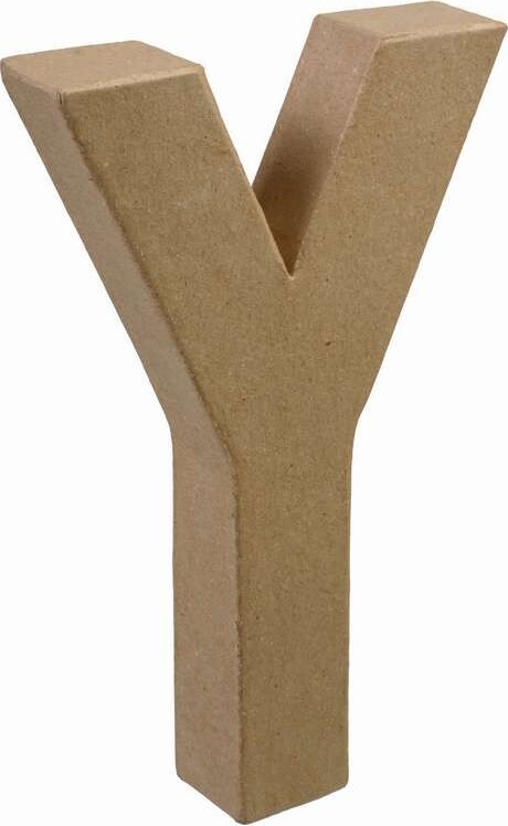 Bogstav Til Pynt - Pap - Y - Stort Bogstav - 20x11,5 Cm billede