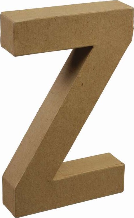 Bogstav Til Pynt - Pap - Z - Stort Bogstav - 20x11,5 Cm billede