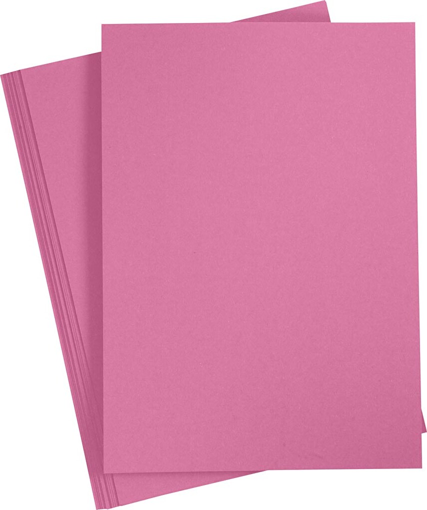 Farvet Papir - A4 - 210x297 Mm - 80 G - Pink - 20 Stk.